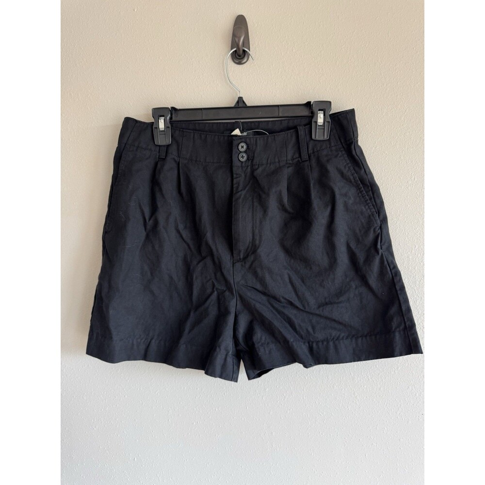 Madewell Women's Black Chino Shorts Size 26 Cotton Button Closure Pockets